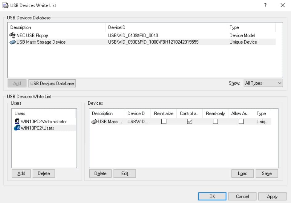 Acronis Device Lock USB