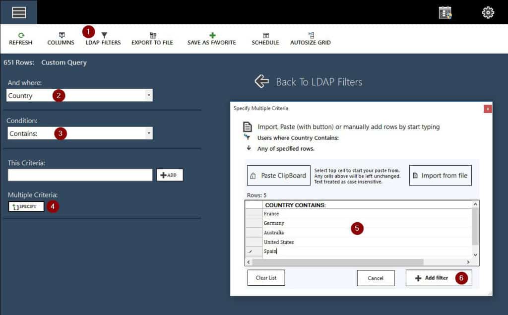 Add LDAP Filter