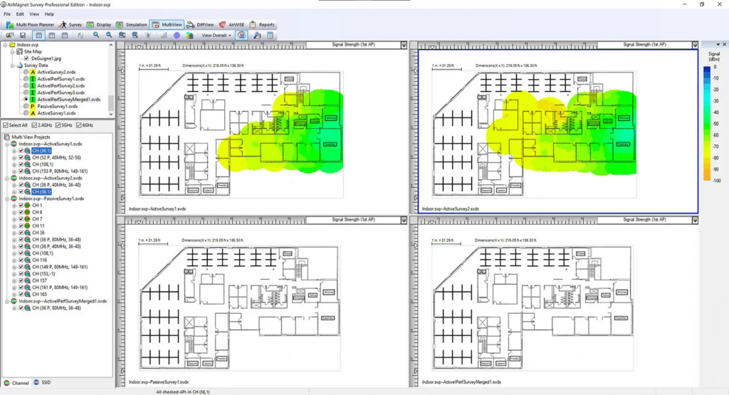 AirMagnet Survey multi project view