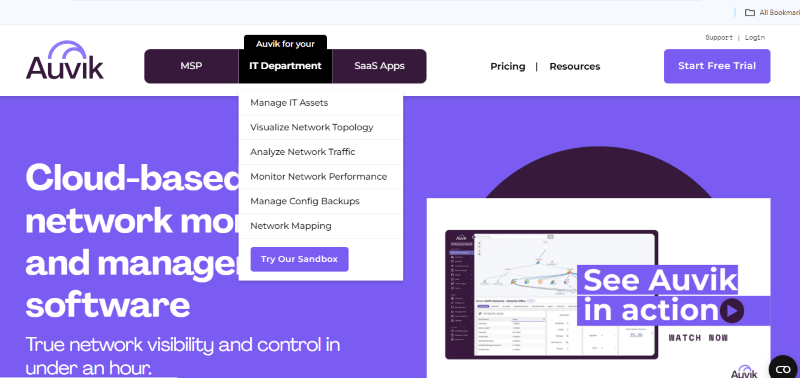 Auvik Homepage