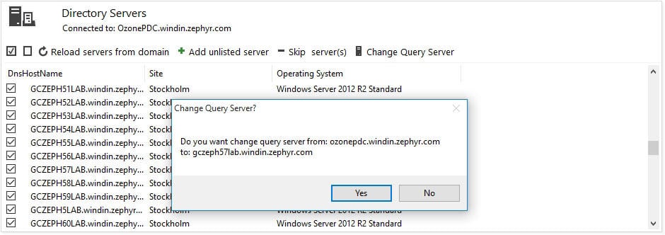Change Server