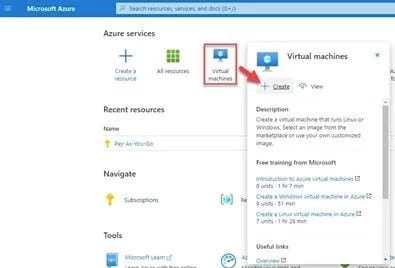 Create Azure instance