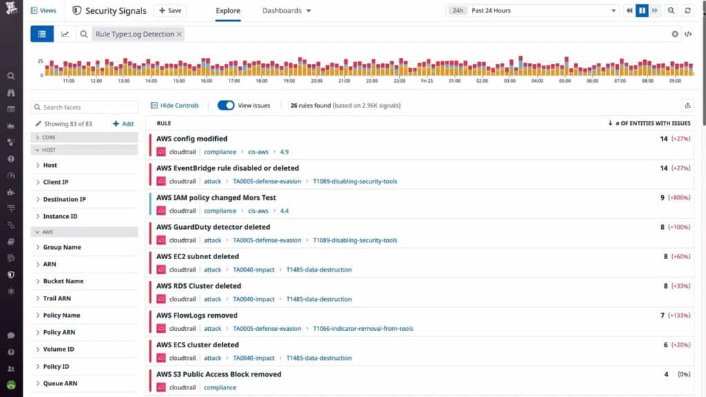Datadog Explore Security Signals
