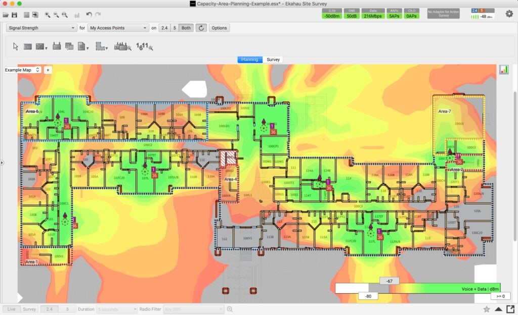 Ekahau HeatMapper example