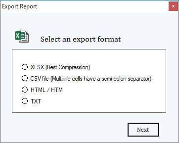 Export File types