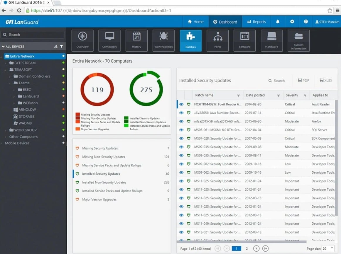 GFI Languard patch management