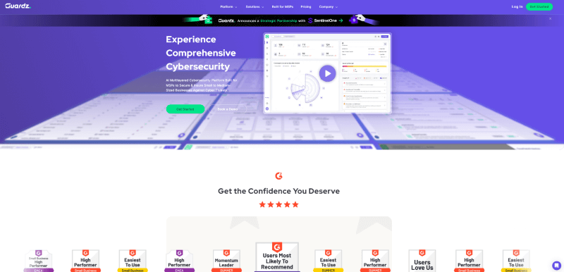 Guardz homepage