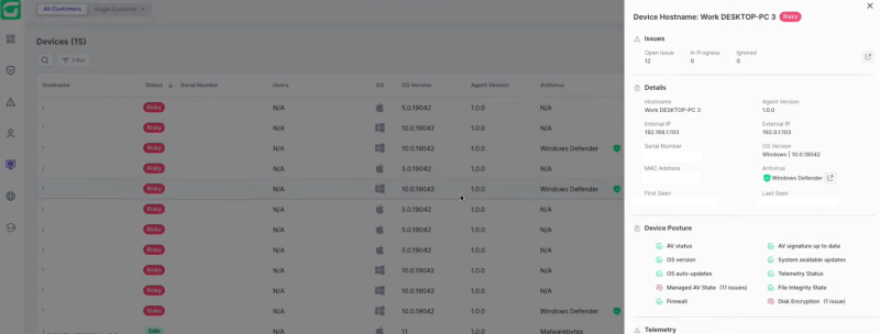 Guardz Dashboard