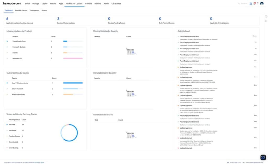 Hexnode UEM Patches and Updates