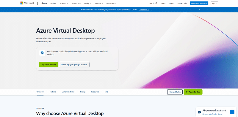 Microsoft Azure Virtual Desktop