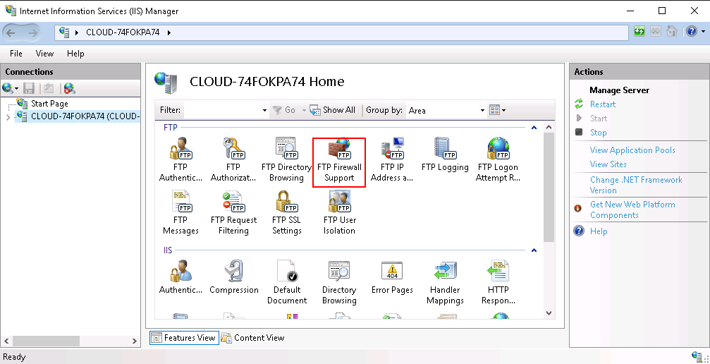 iis firewall support