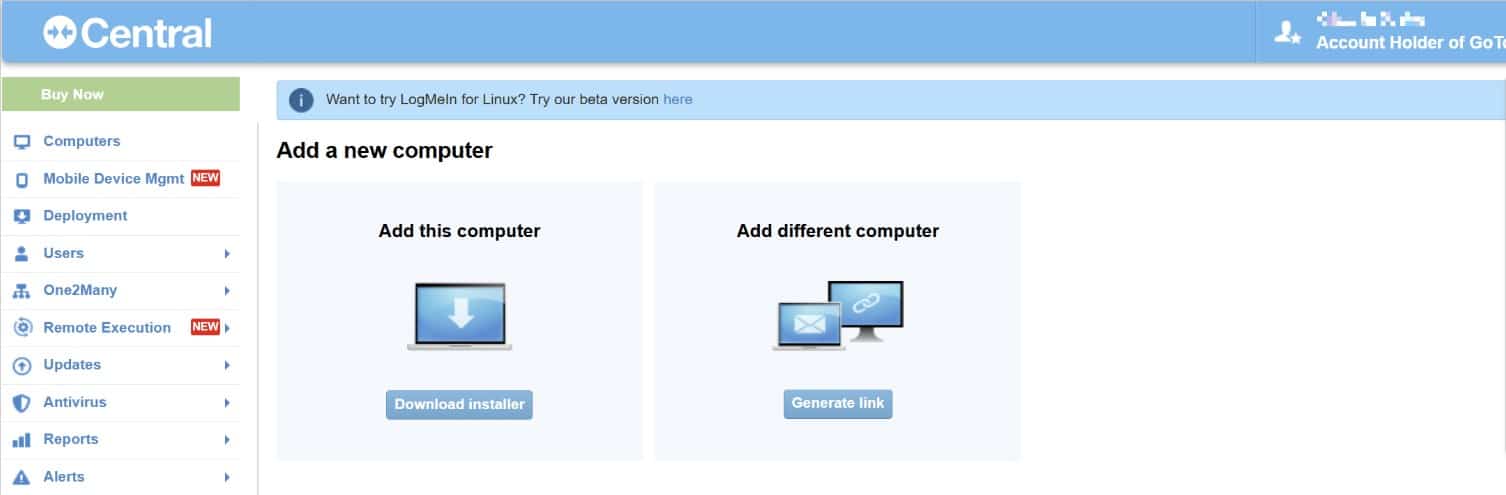 Logmein Central RMM