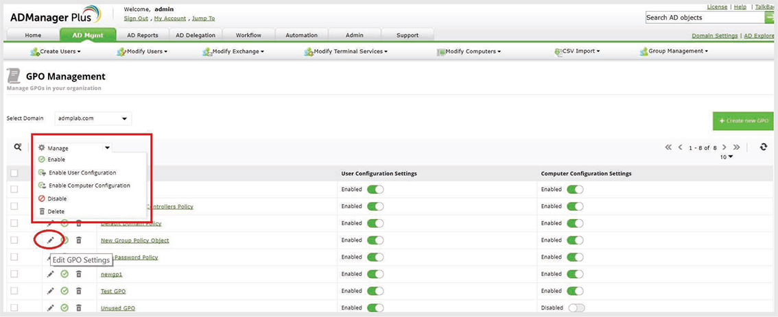 ManageEngine ADManager Plus