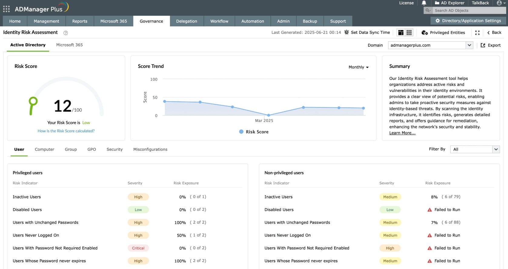 ManageEngine AdManager Plus active directory
