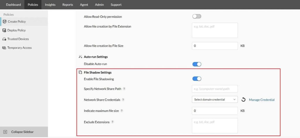 ManageEngine-Device-Control-Plus dashboard screenshot