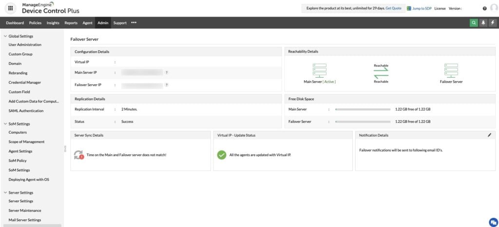 ManageEngine Device Control Plus - Admin