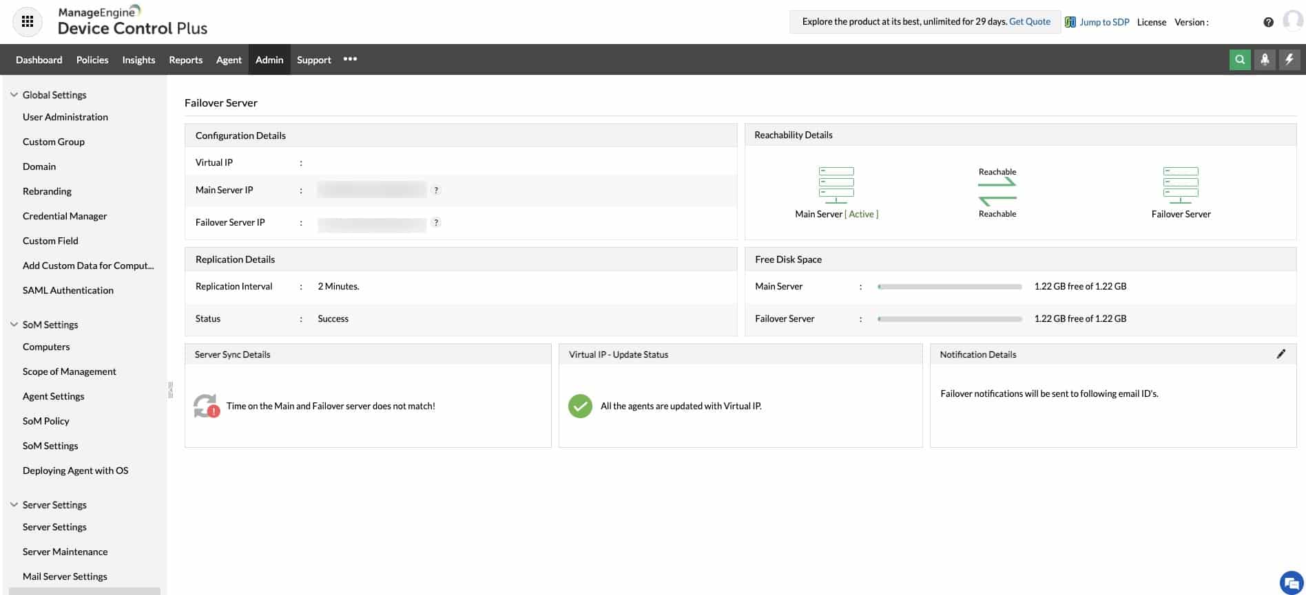 ManageEngine Device Control Plus - Admin