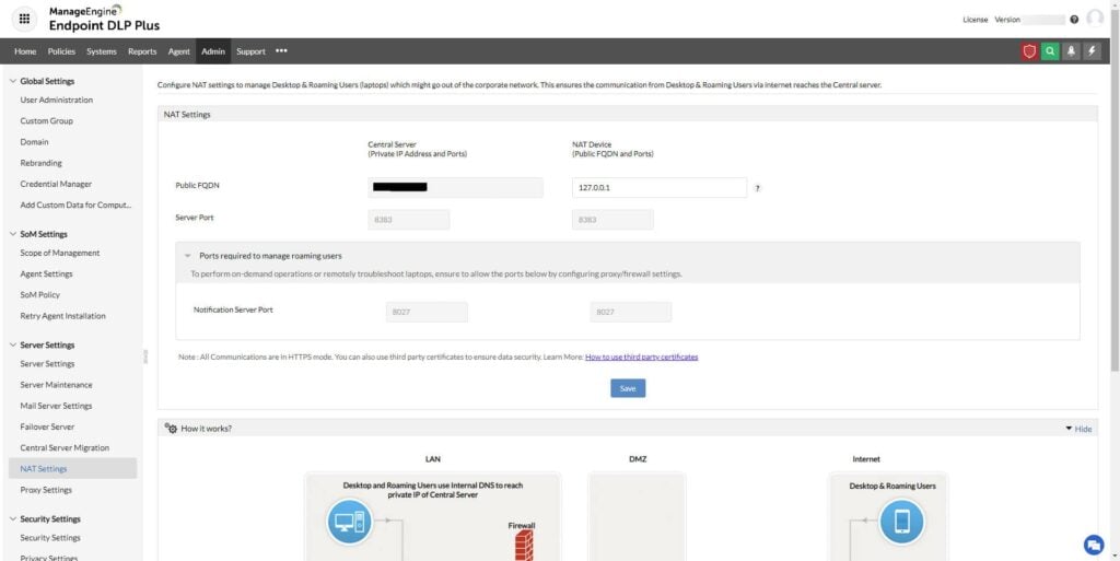 ManageEngine-Endpoint-DLP-Plus-dashboard screenshot