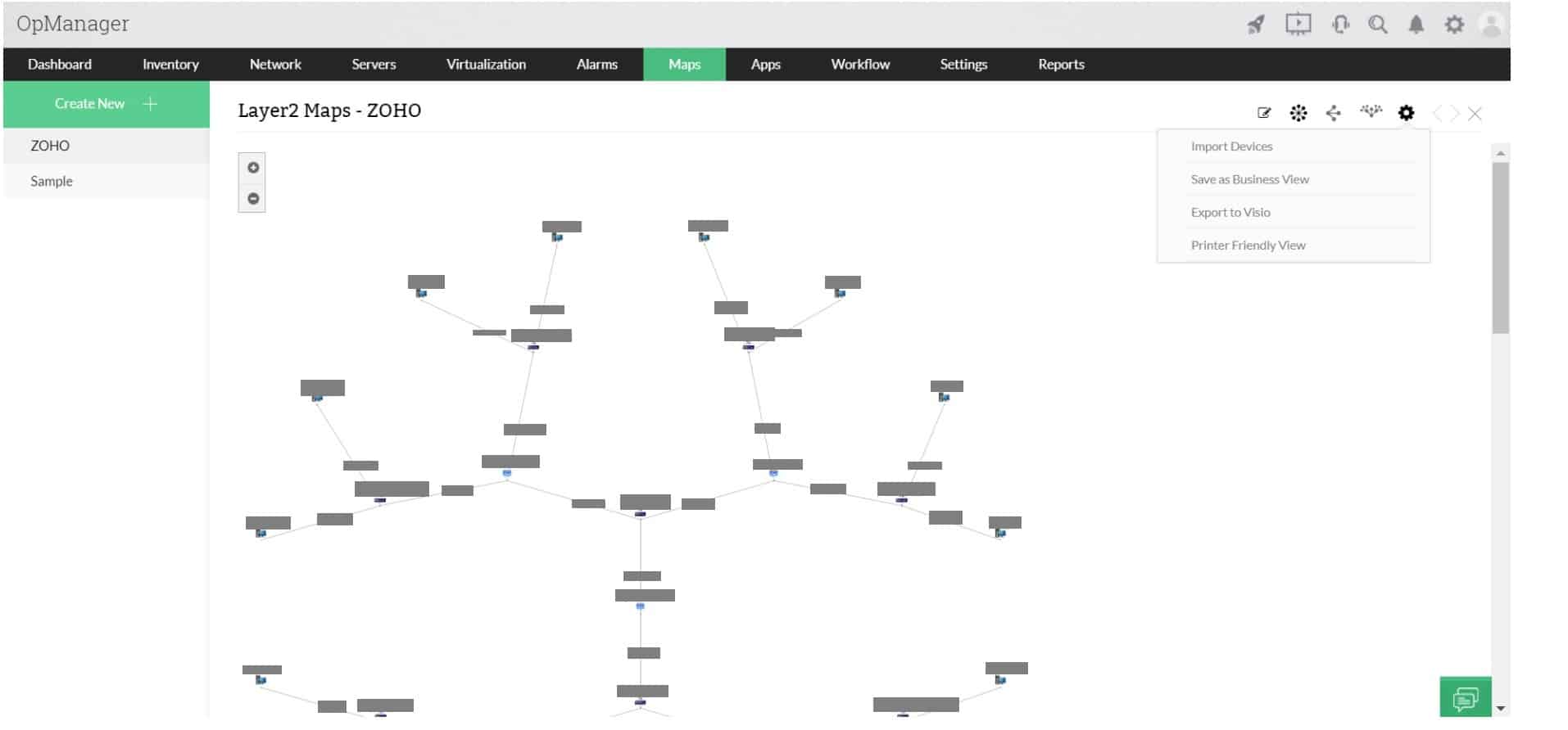 ManageEngine OpManager Layer Maps
