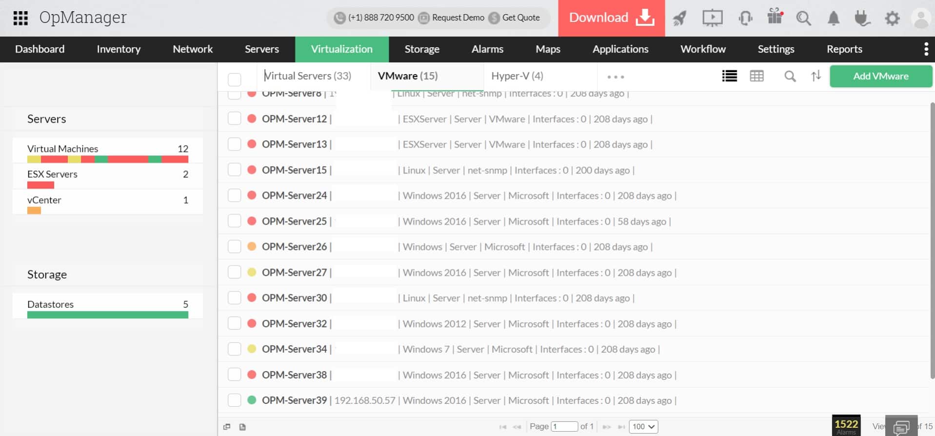 ManageEngine OpManager vmware monitoring
