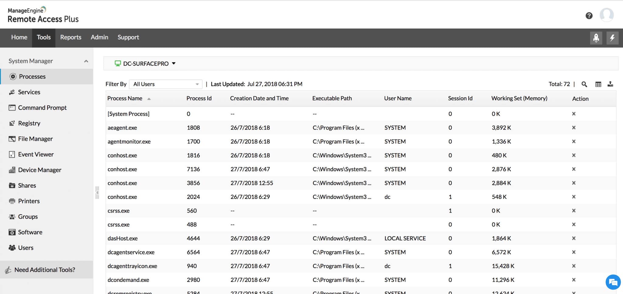 ManageEngine Remote Access Plus