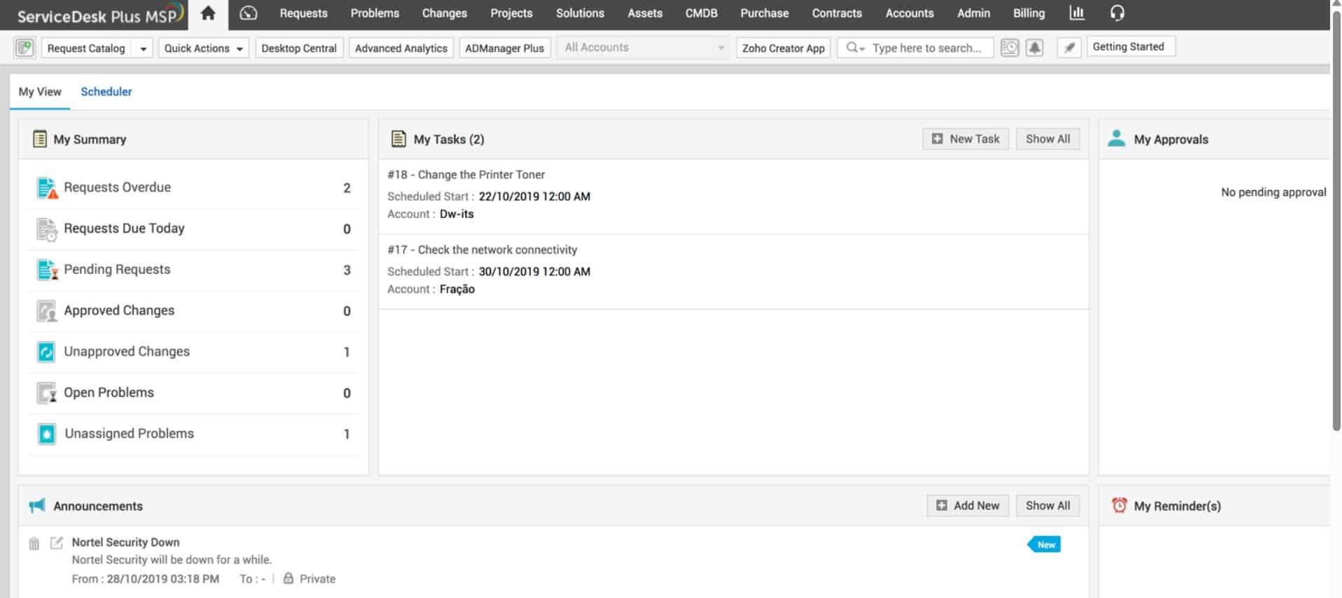 ManageEngine ServiceDesk Plus