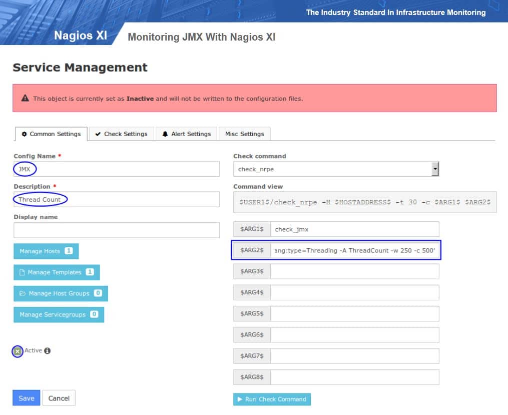 Nagios JMX Monitoring