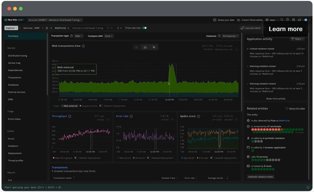 New Relic Riak Database Monitoring Tool