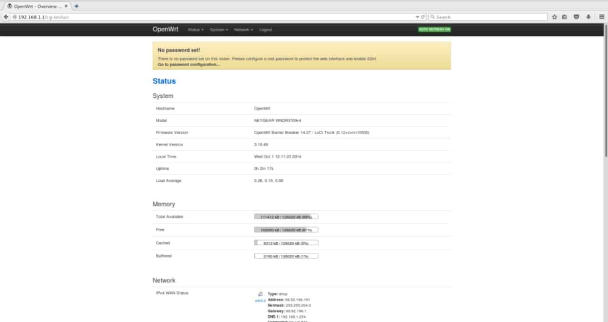 OpenWRT setup