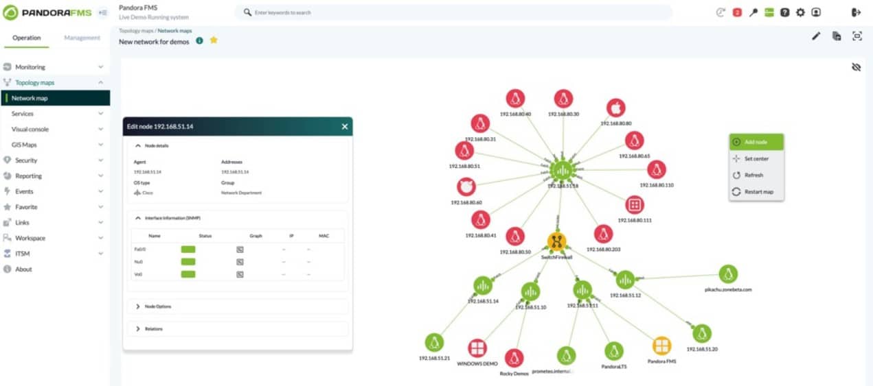 PandoraFMS network monitor