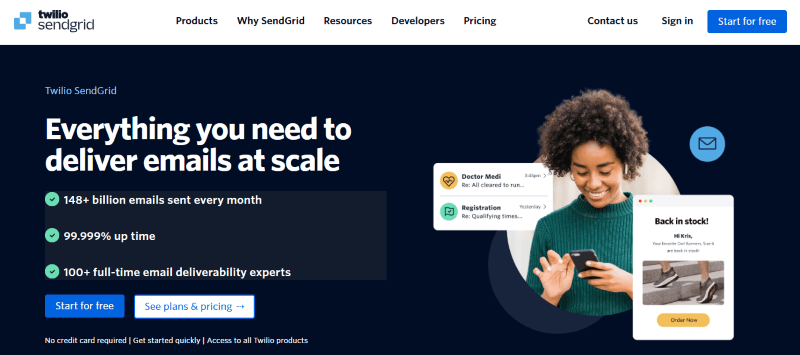 SendGrid SMTP Relay Service