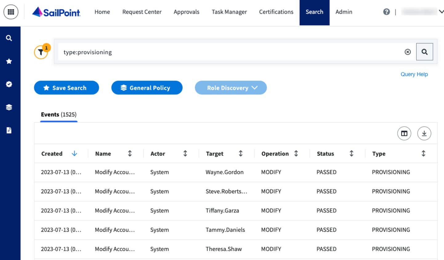 Sailpoint identity now user provisioning