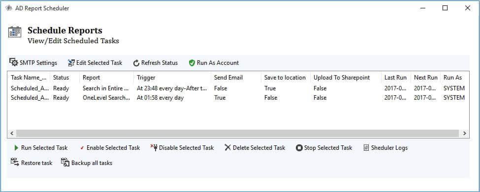 Sheduled Tasks