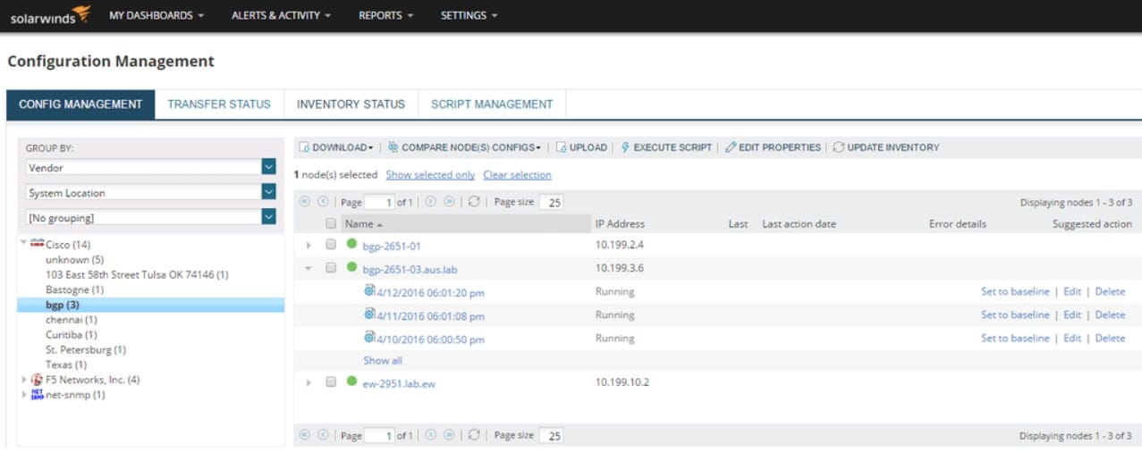 Solarwinds NCM