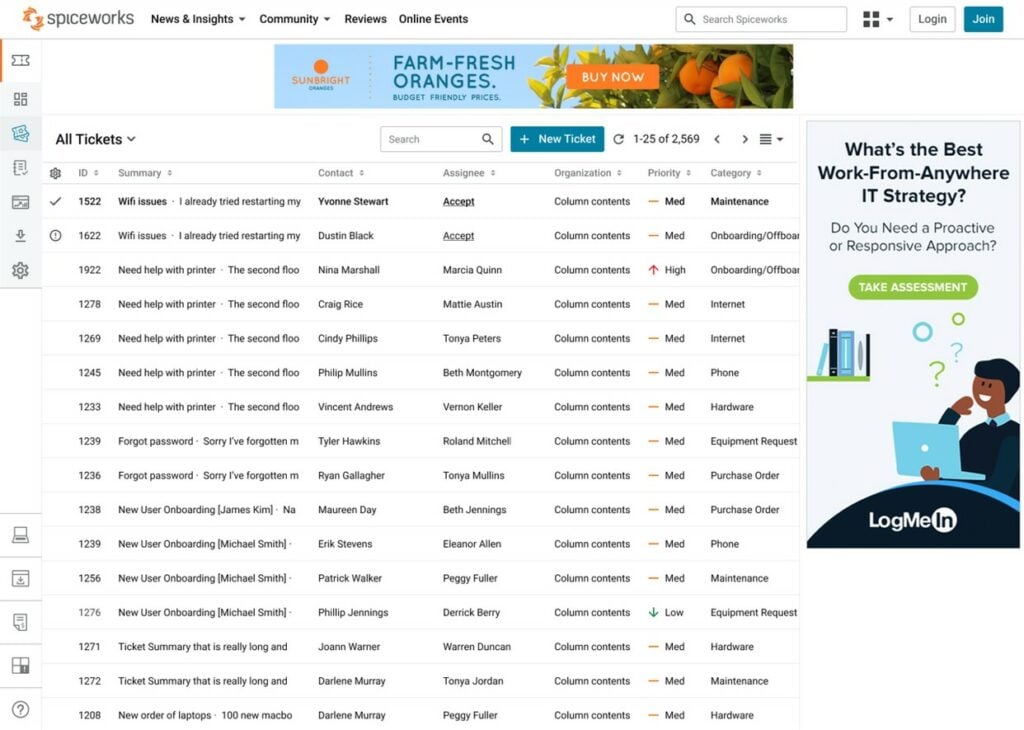 Spiceworks Cloud Helpdesk