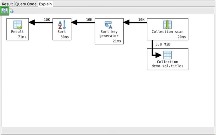 Studio 3T MongoDB Monitoring explain view