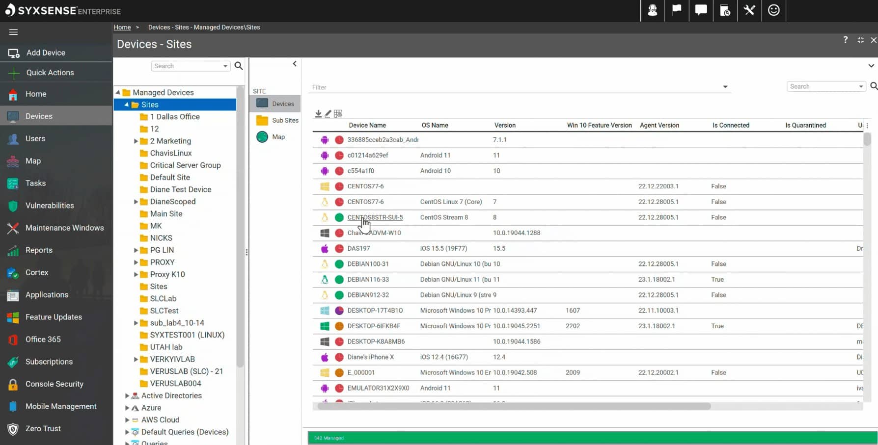 Syxsense patch management screenshot