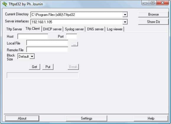 TFTPD32 server