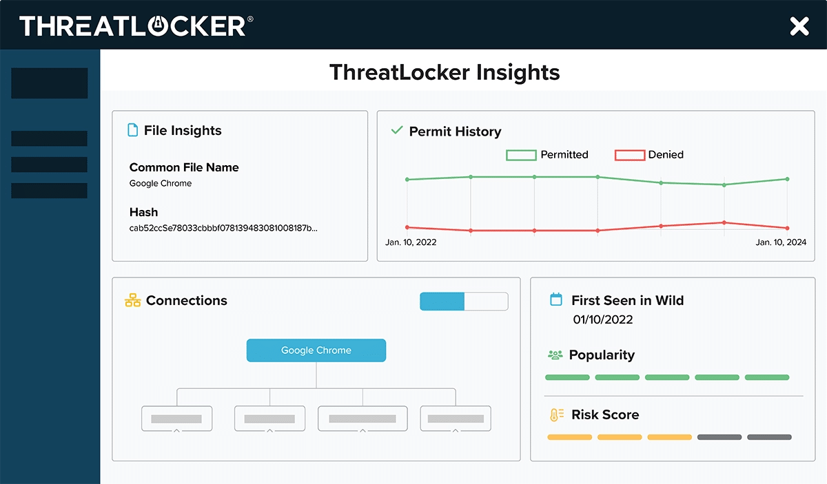ThreatLocker Patch Management insights view