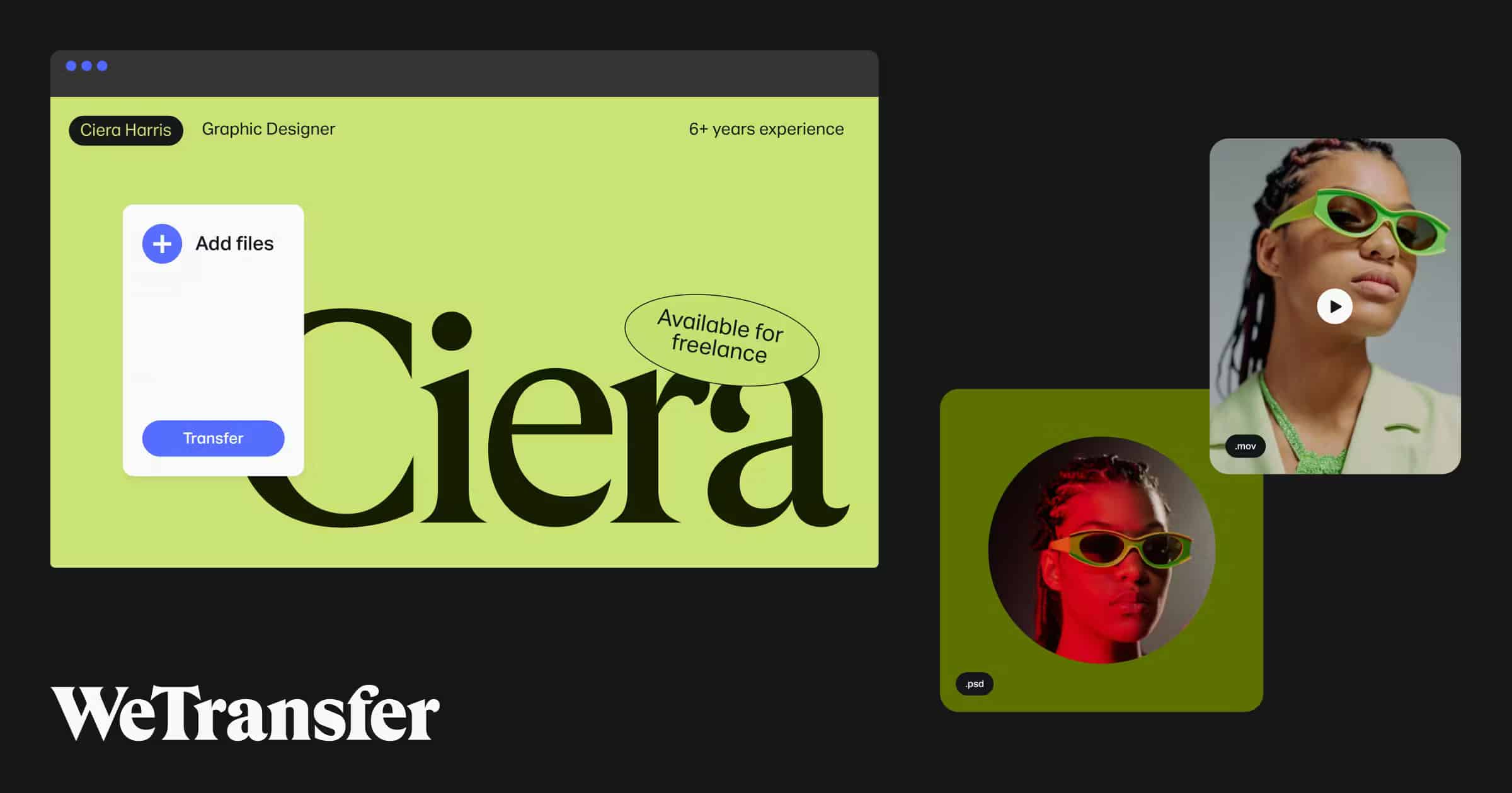 WeTransfer homepage