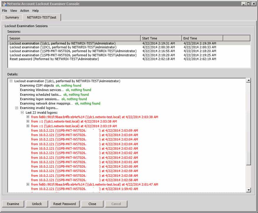 account lockout tool and examiner