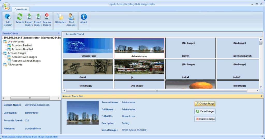 active directory bulk image upload and editor