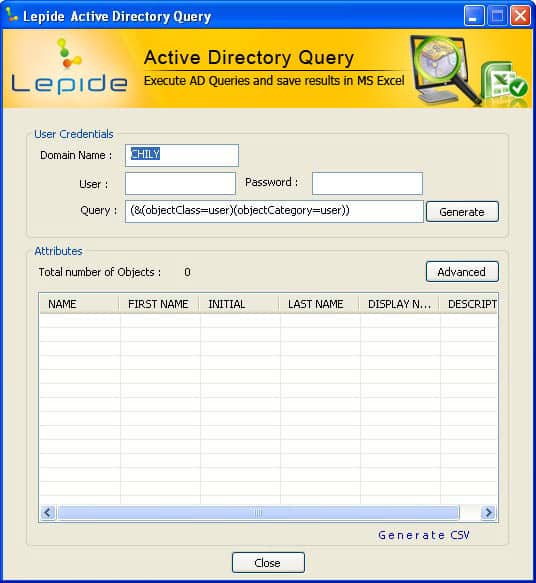 Lepide Active Directory Query