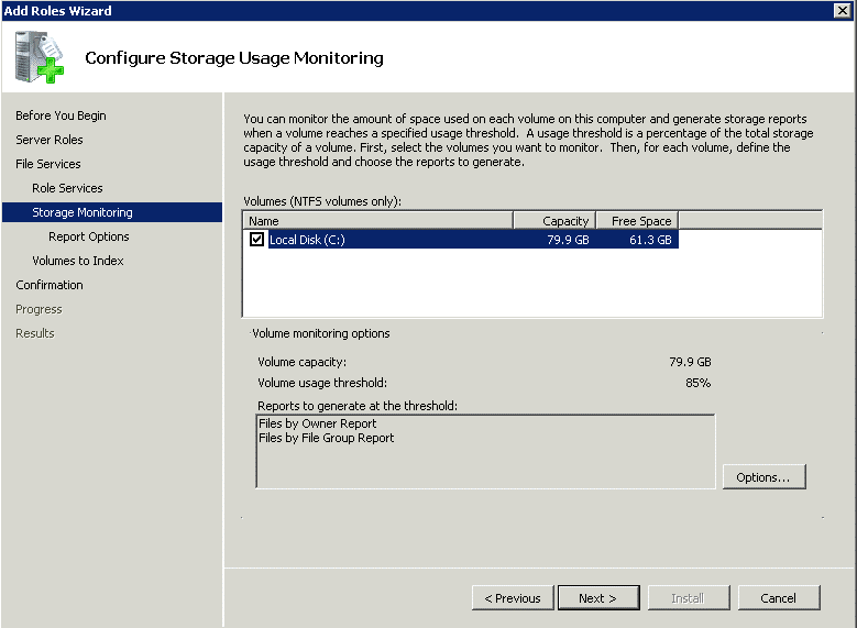 configure storage