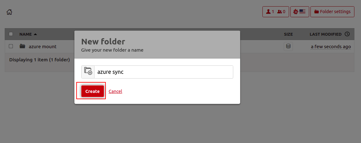 create azure sync folder