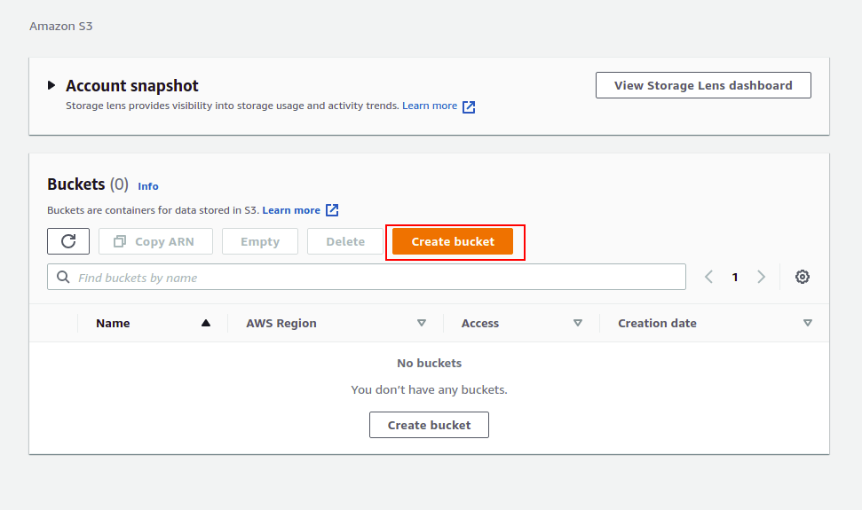 create bucket