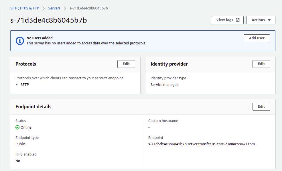 create sftp user