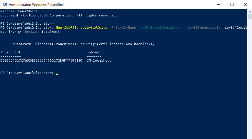 create ssl certificate