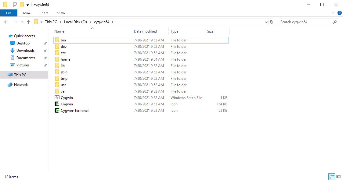 cygwin file system