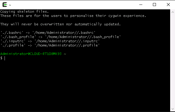 cygwin directory structure